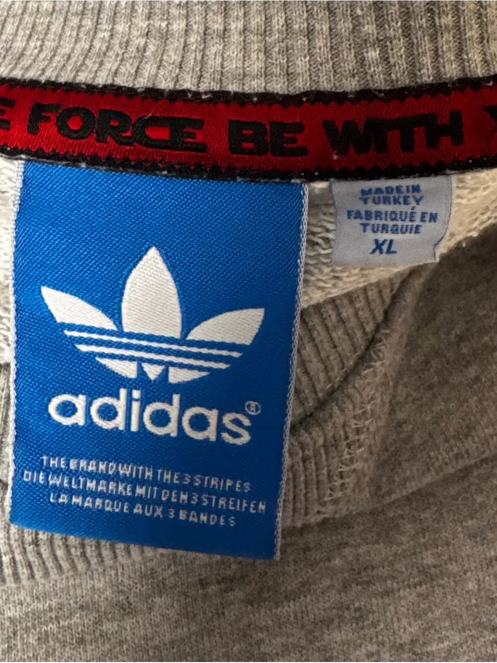 adidas Grey Crewneck with Star Wars AT-AT Graphic